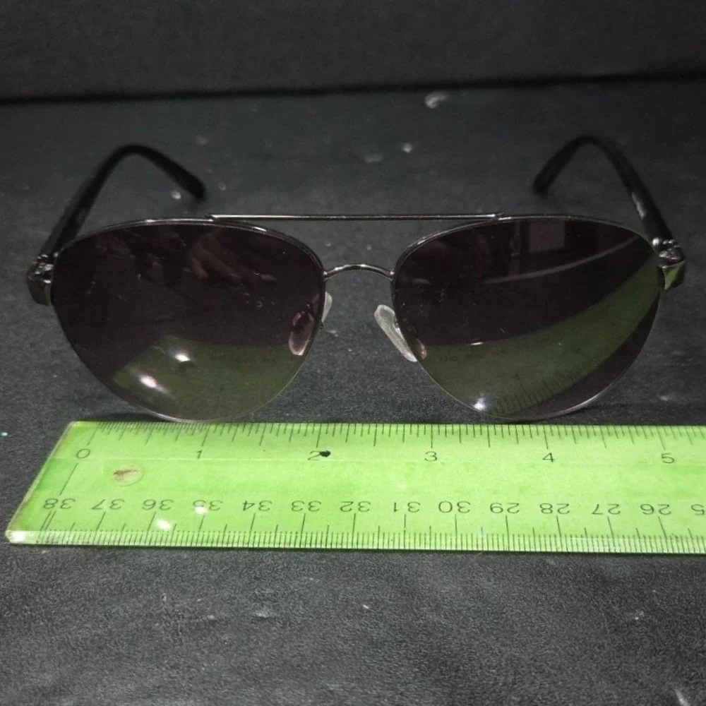 True Gear iShield Aviator Sunglasses Gunmetal Purple Gradient Lens Double Bridge